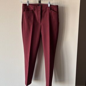 White House Black Market Burgundy Pants